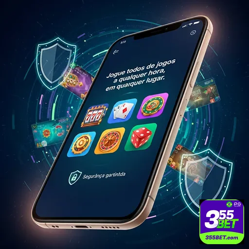 Imagem de smartphone com app de casino aberto e promoções