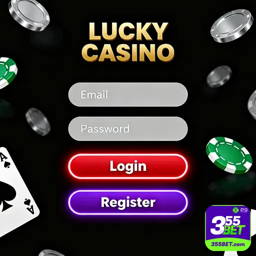 Tela de login mostrando formulário para acessar conta de cassino