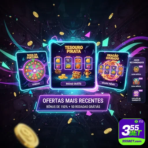 Imagem da página inicial do 355bet, site de apostas esportivas, destacando promoções e opções de jogo.